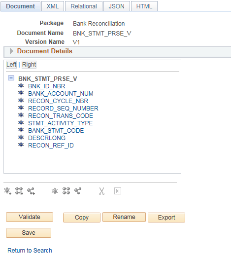 Example of the Source Document for Previous Day Bank Statements