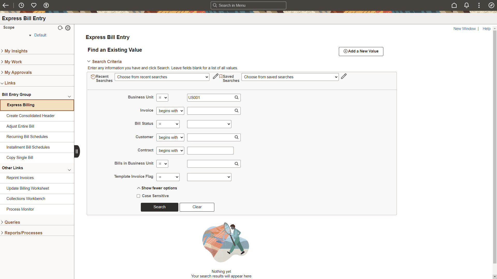 Billing WorkCenter - Links
