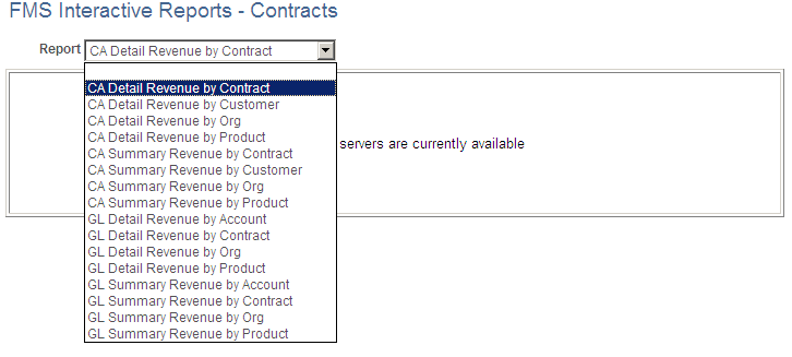 FMS Interactive Reports - Contracts page