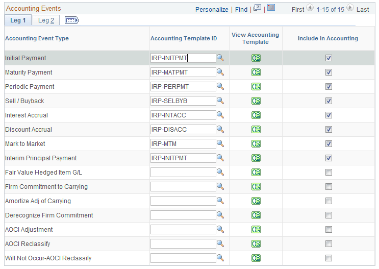 Accounting Templates page (2 of 2)