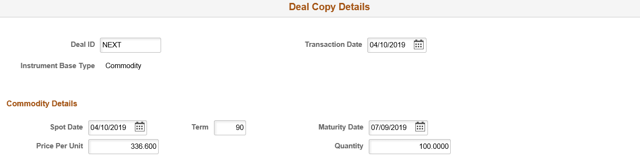 Deal Copy Details Page