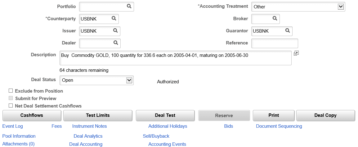 Deal Detail page for commodity deals (2 of 2)
