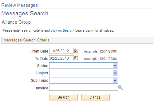 Review Message - Message Search