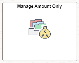 Manage Amount Only tile