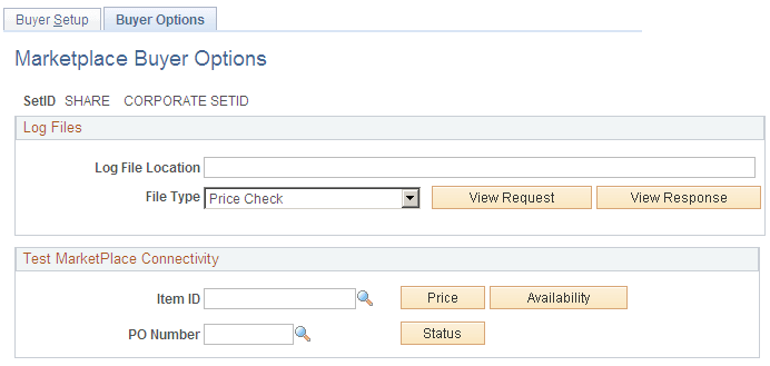 Marketplace Buyer Options page