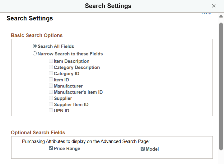 Search Settings (1 of 3)