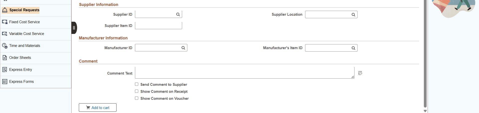 Special Request page (2 of 2)