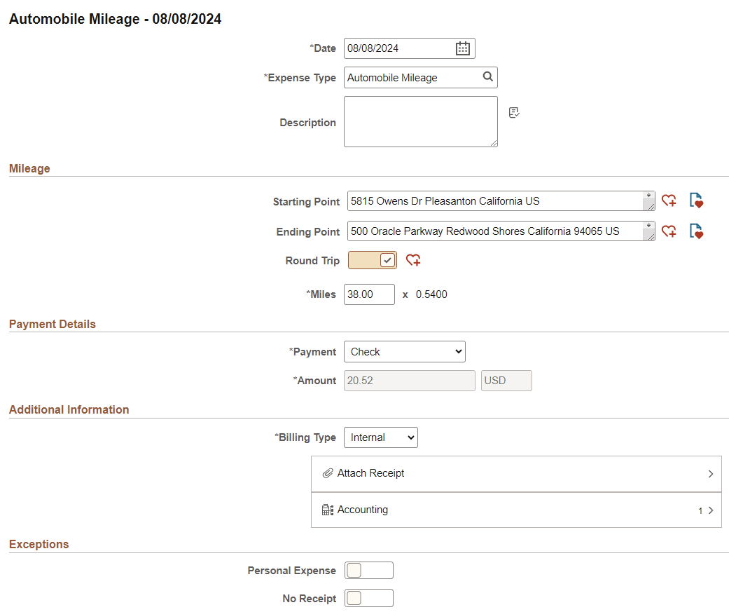 Automobile Mileage - Display Distance Calculator off