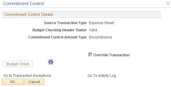 Commitment Control page