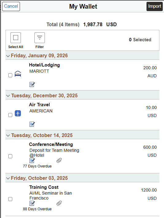 Expense Entry - My Wallet