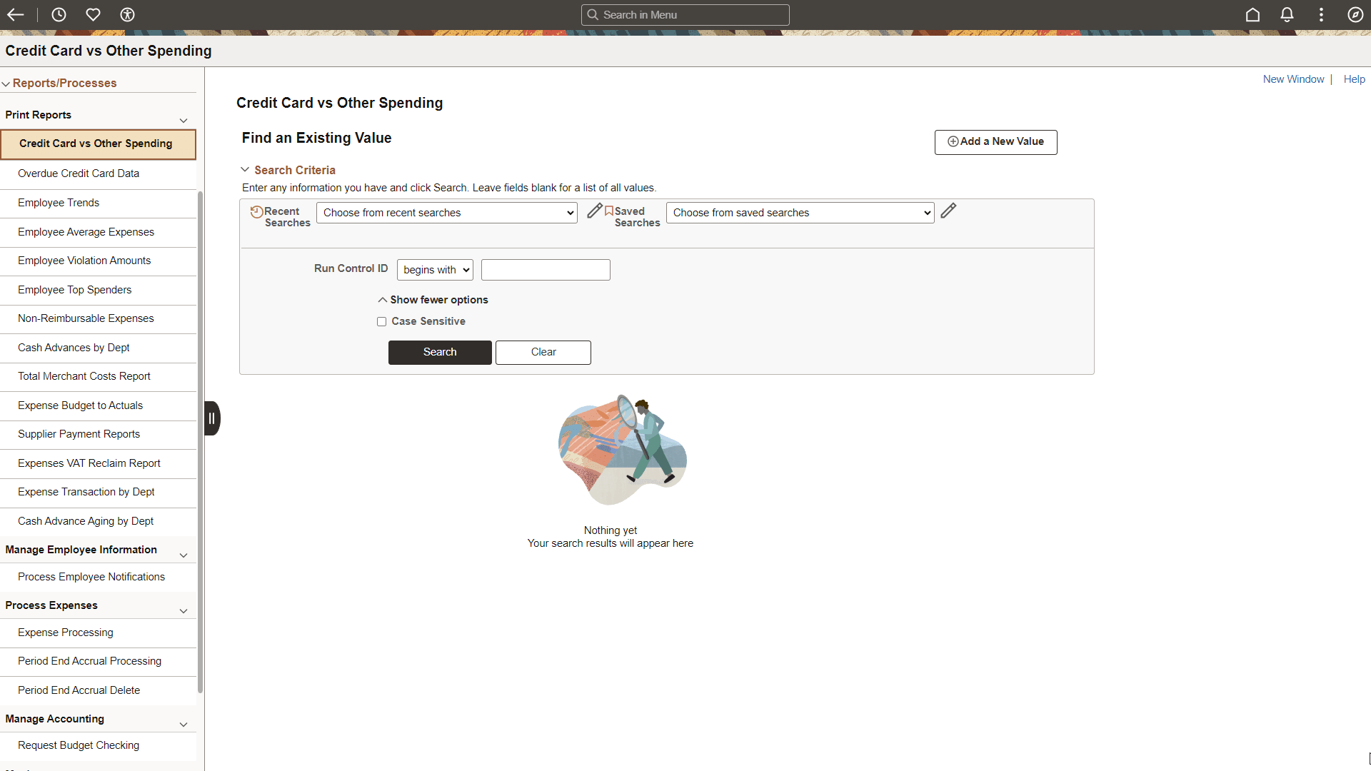 Expenses WorkCenter - Reports and Processes