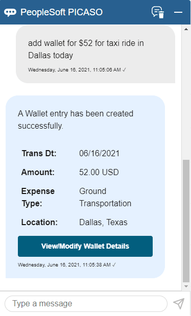 PICASO Wallet Created