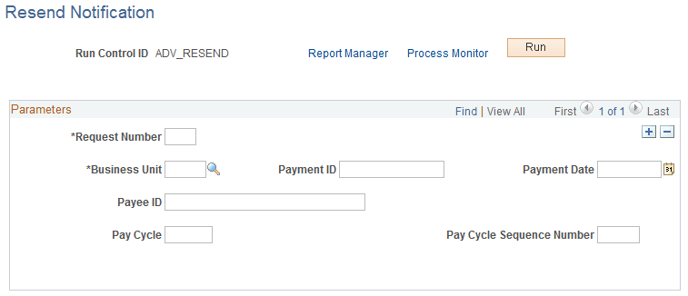 Resend Notification page