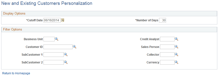 New and Existing Customers Personalization page