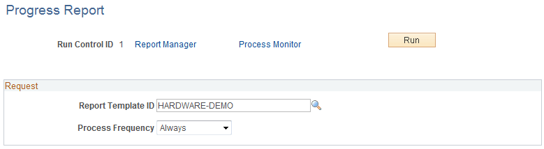 Progress Report page