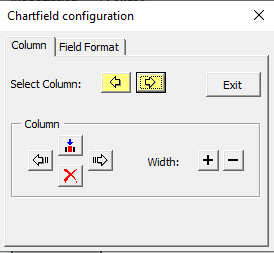 ChartField Configuration - Column