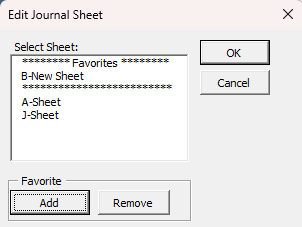 Sort Alphabetically and Favorites