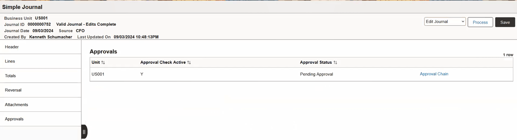 Simple Journal - Approvals