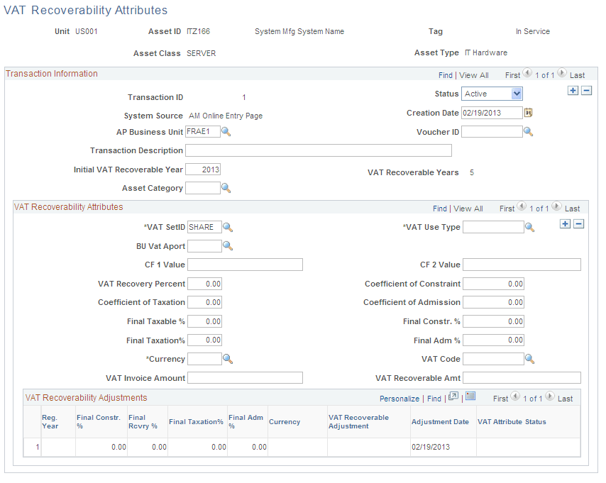 Defining VAT Use Types and Apportionment