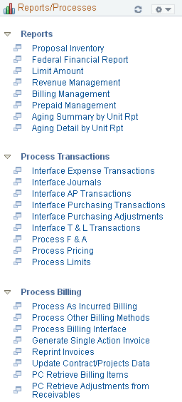 Grants WorkCenter - Reports
