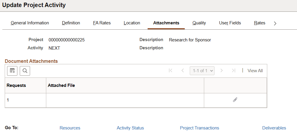 Project Activity - Attachments