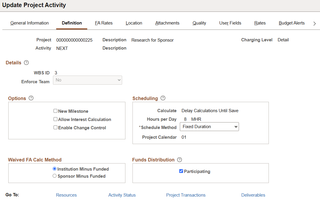 Project Activity - Definition