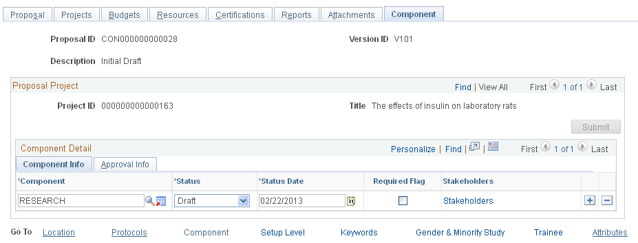 Proposal - Component page