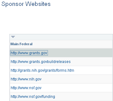 Sponsor Websites page