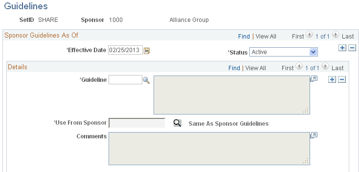 Sponsors - Guidelines page