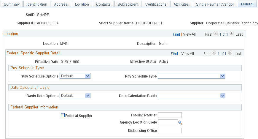 Subrecipients - Federal page