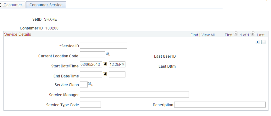 Consumer Service page