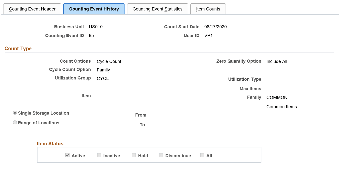 Counting Event History