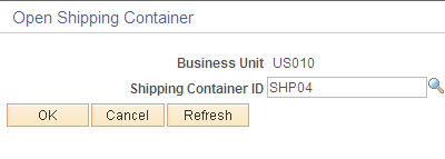 Open Shipping Container page