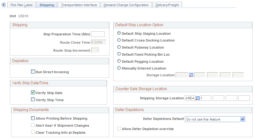 Setup Fulfillment- Shipping page