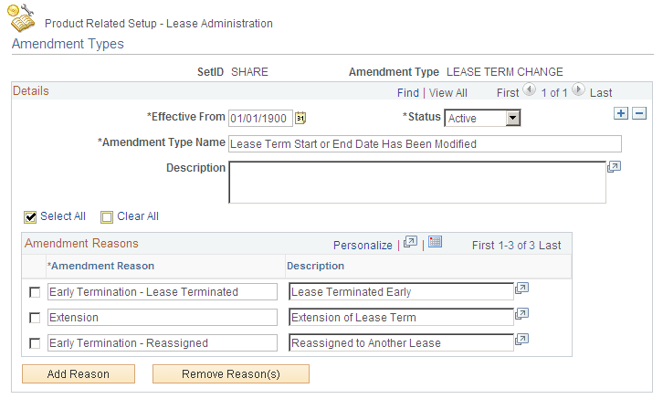 Amendment Types page