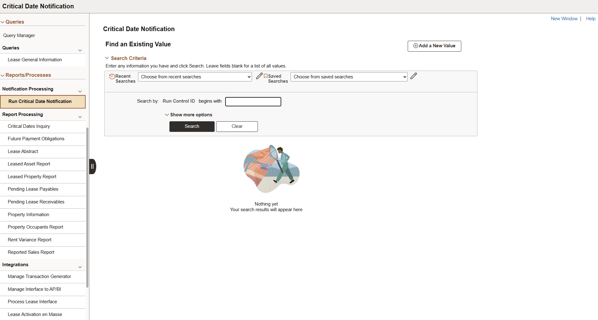 Lease WorkCenter - Reports Processes
