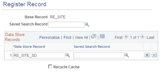 Register Records page
