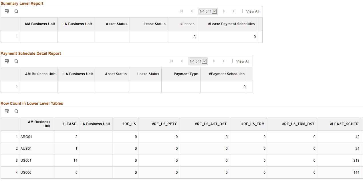 Review Post Migration Comparison Reports page