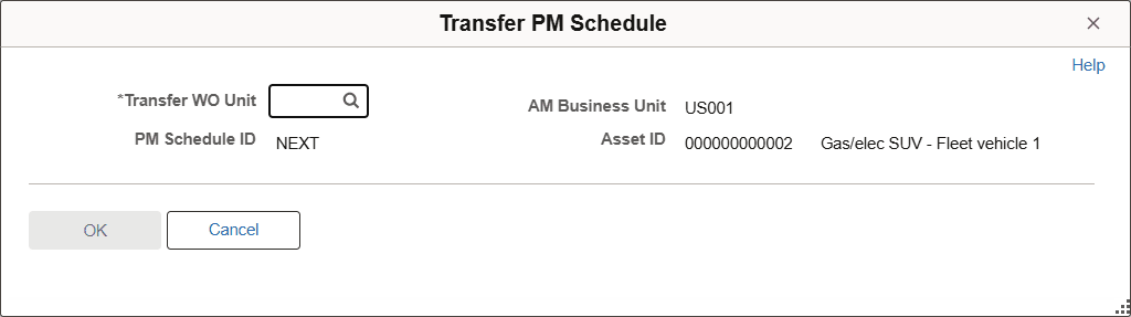 Transfer PM Schedule
