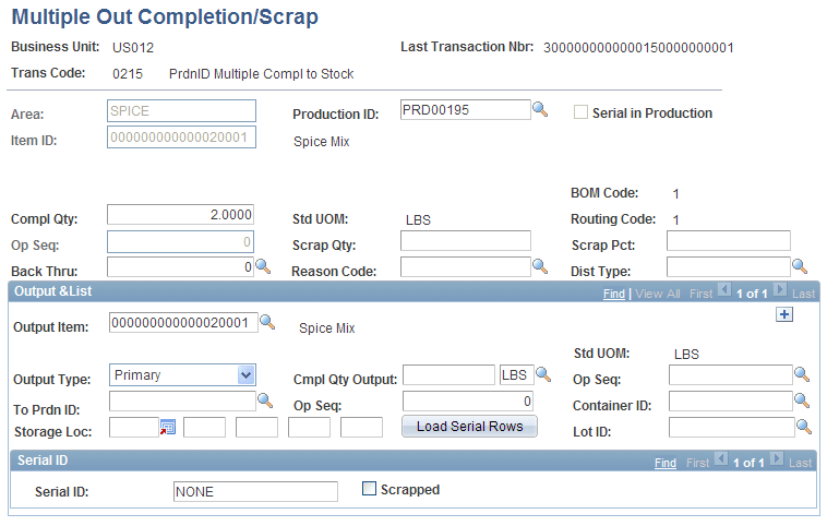 Completion-Multiple page (for production IDs)