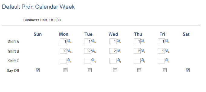 Default Prdn Calendar Week page