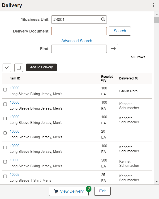 Fluid Add Item to Delivery