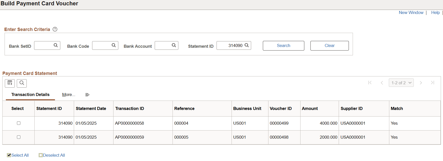 Build Payment Card Voucher