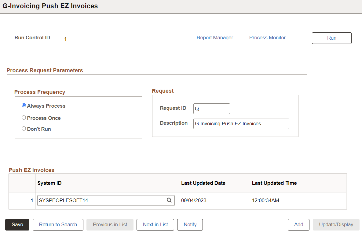 G-Invoicing Push EZ Invoices