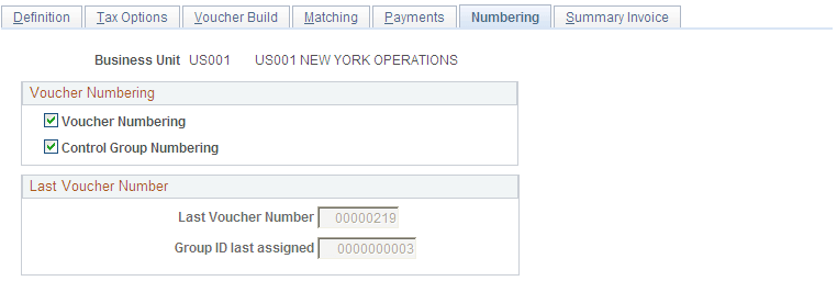 Payables Definition - Numbering page