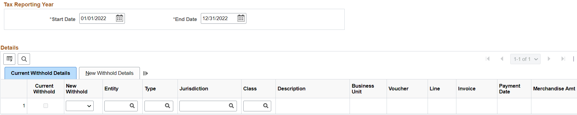 Withholding Invoice Line Update (2 of 2)