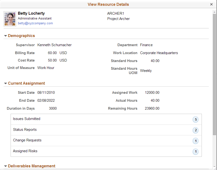 View Resource Details page (1 of 2)
