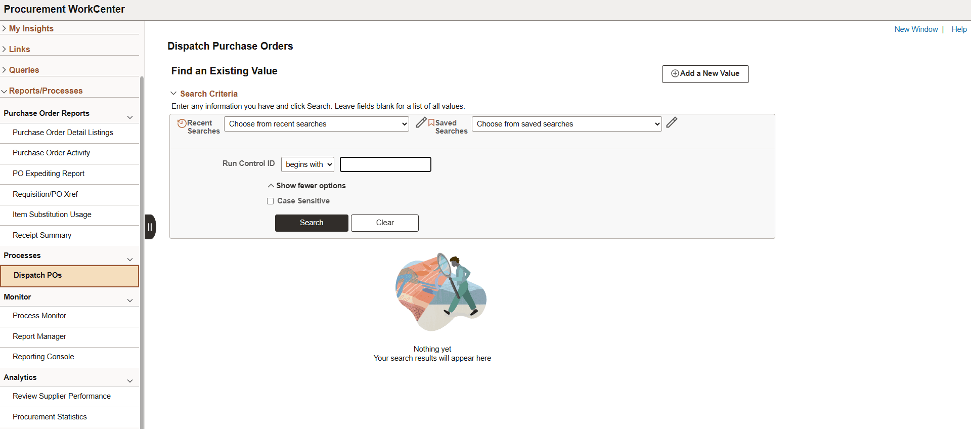 Procurement WorkCenter - Reports/Processes