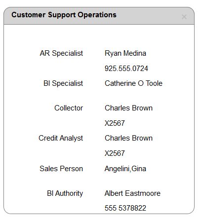 Customer Support Operations Pagelet