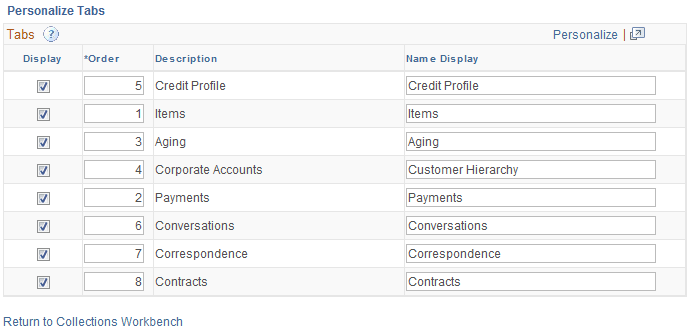 Personalize Content page (2 of 2)
